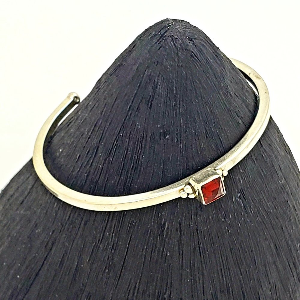 Sterling Silver Open Bangle Bracelet 925 PT Signed